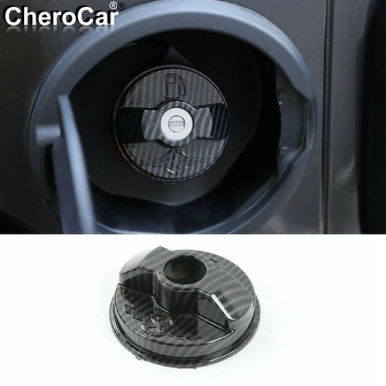 Carbon Fiber ABS Fuel Tank Door Gas Fill Cap Cover For Jeep Wrangler JK JL 07-20