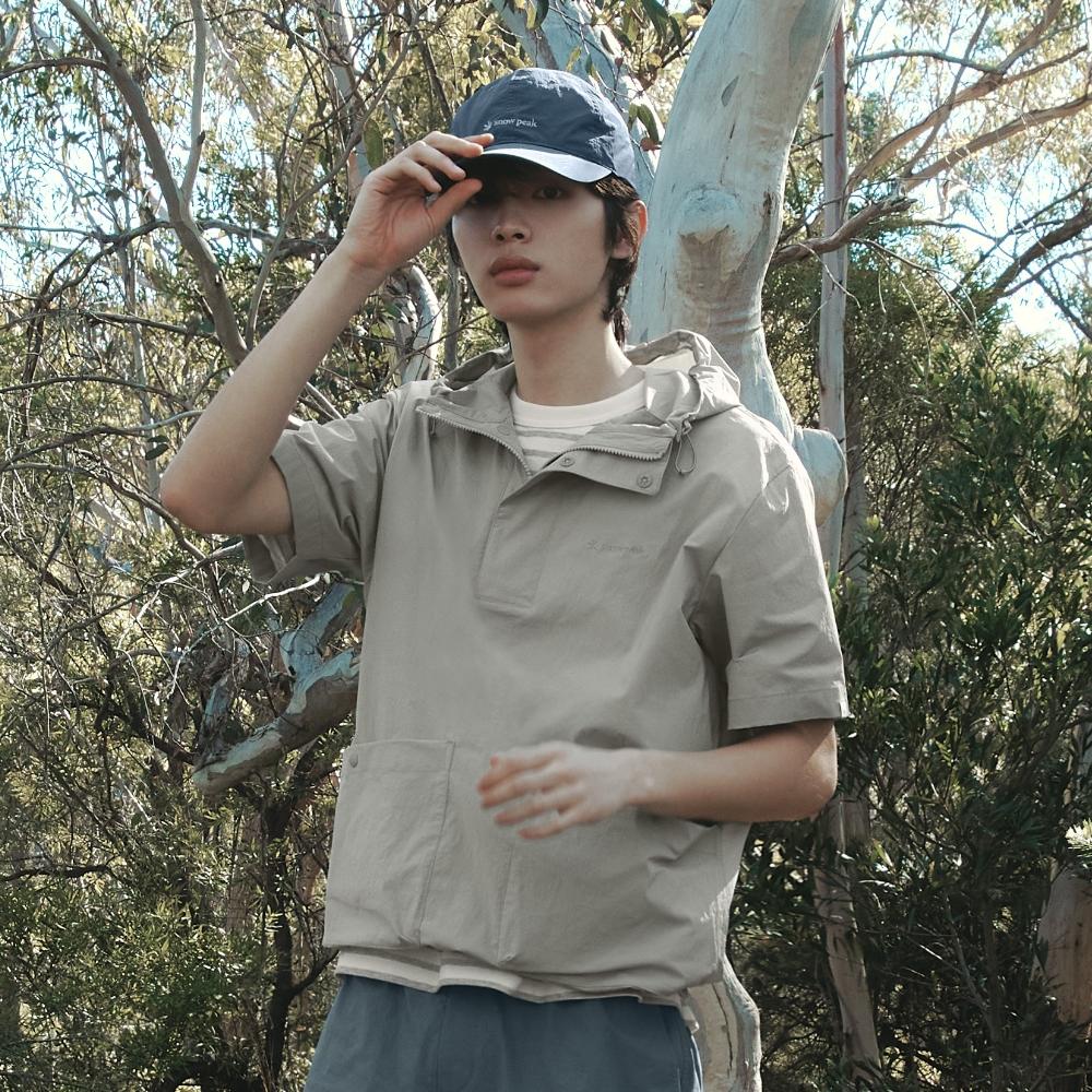 [Snowpeak] Route Hood Short Sleeve Anorak Gray (S26MMRAN65)
