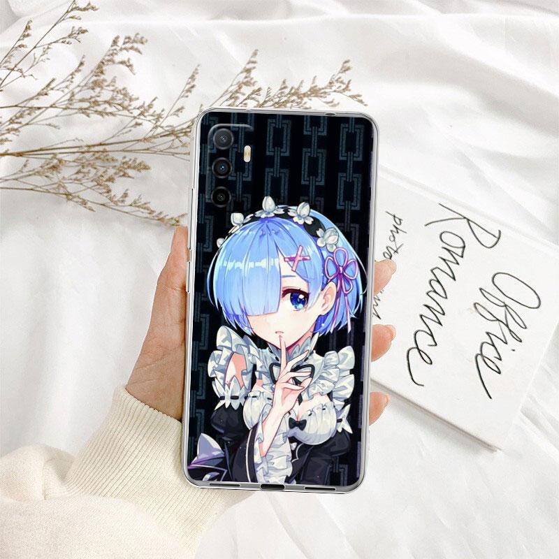 Re Zero Emilia Ram Rem Phone Case for Motorola Moto G10 G20 G30 G31 G32 G34 G35 G41 G42 G50 G51 G52 G55 G60 G60S G62 G71 G72 G75