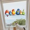 1Pc Vibrant Cartoon Birds Window Clings - Nursery Decals for Kids Room Sunlight Decor Removable Window Stickers Classroom Art