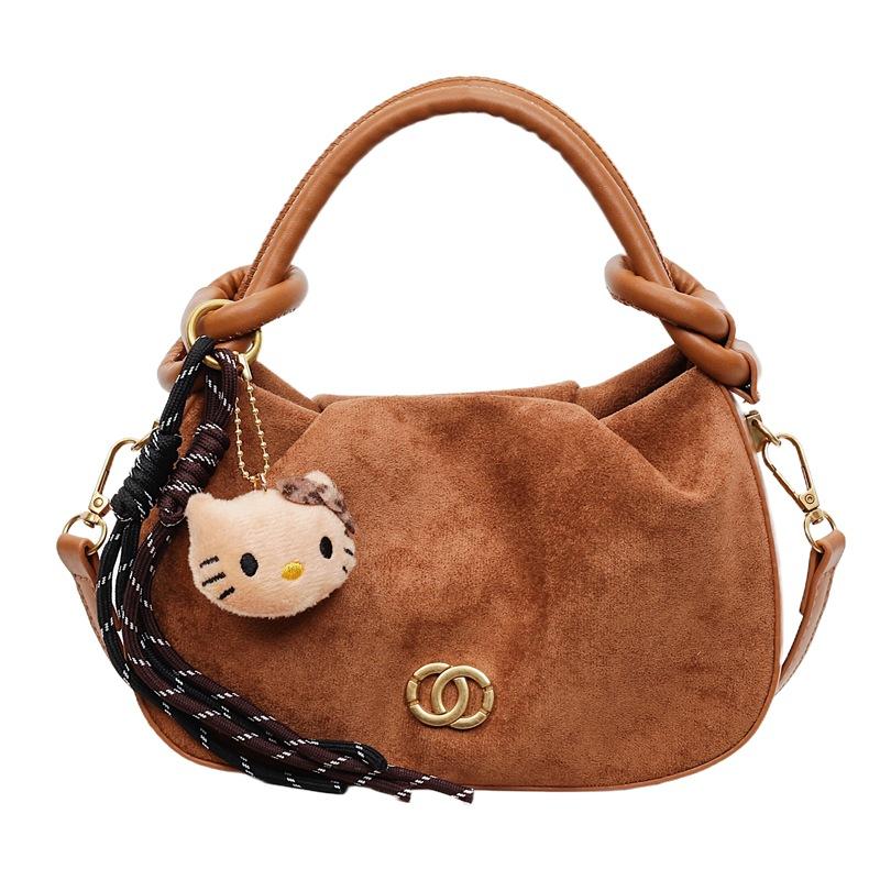 Handbag Bag Women's 2025 New Autumn and Winter Fashion High-end Sense Retro Commuter Women's Bag One Shoulder Crossbody Dumpling Bag