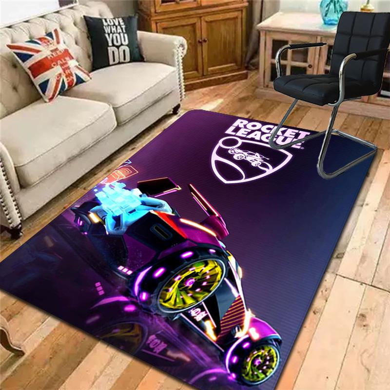 Rocket League Style Rug Floor Mat for Living Room or Bedroom Soft and Comfortable Carpet a Gift for Birthday and Holiday.
