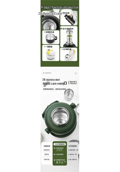 Extra Large Insulated 316 Stainless Steel Water Bottle for Home & Outdoor Use - Antibacterial & Durable