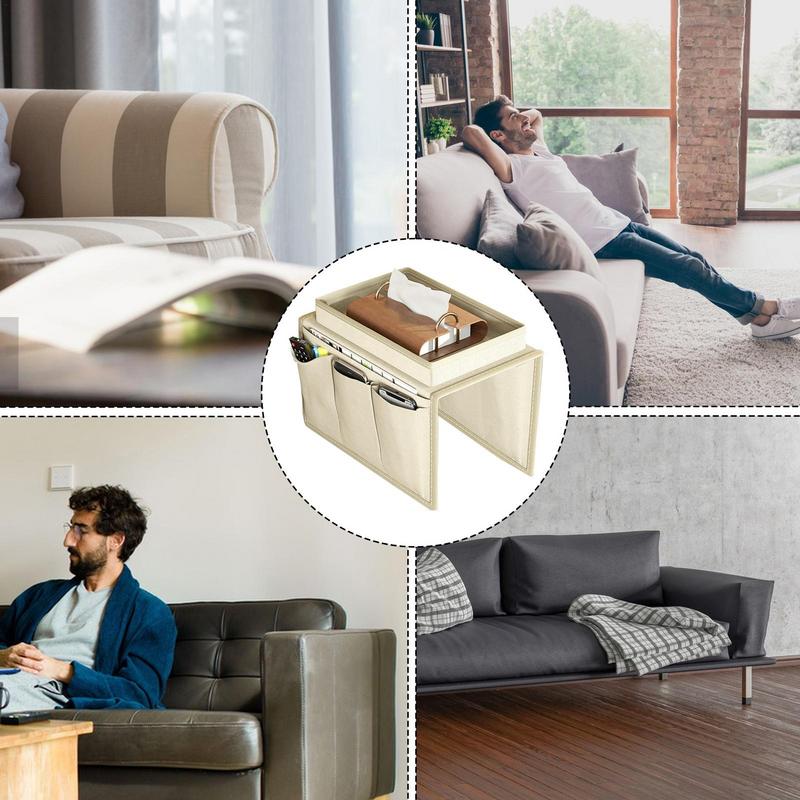 Sofa Armlehnen Organizer Perfekte Couch Armlehnen Tablett Große Größe Palette Sessel Mit 5 Taschen Für Aufbewahrung stilvoll und langlebig