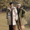 Unisex Mid-Length White Duck Down Winter Jacket: Windproof Hooded & Warm.
