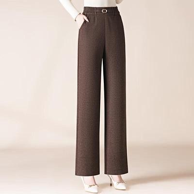 Women's Elastic Waist Straight-Leg Casual Pants
