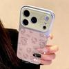 Pink Hello Kitty Electroplated Double Layer Silicone Phone Case for iPhone 16 Pro Max and Apple 17