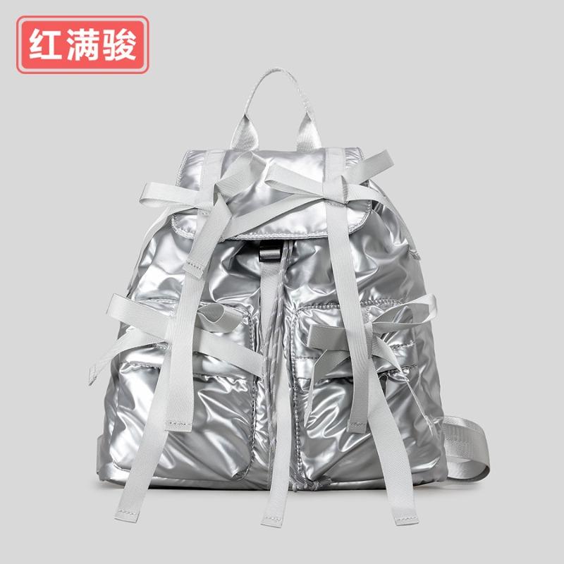 Outdoor travel backpack female niche bow bundle backpack student class large capacity schoolbag