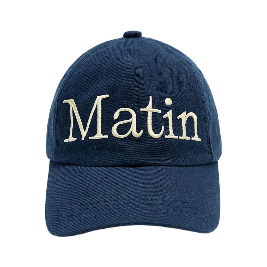 Matin Kim Matin Logo Stitch Ball Cap In Navy