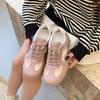 Internet Celebrity Super Fire European Station Women's Shoes 2025 Spring New Imitation Leather High Sense Moral Training Shoes Light Flat Casual Shoes