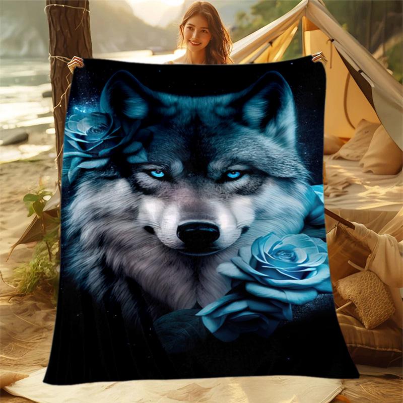 1pc animal blanket, all season lightweight home office outdoor nap multifunctional blanket