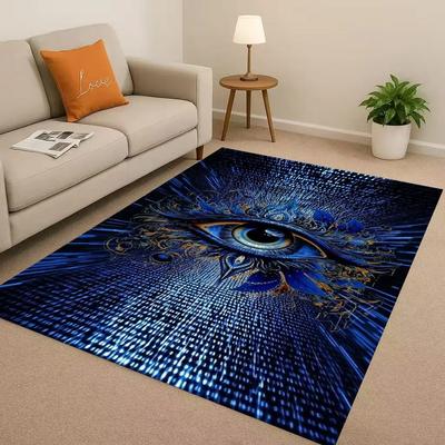 HD Ancient Egypt Pictographic Eye of Horus Living Room Non-Slip Area Rug Soft Carpet for Bedroom Sofa ,Easy Clean Home Doormat