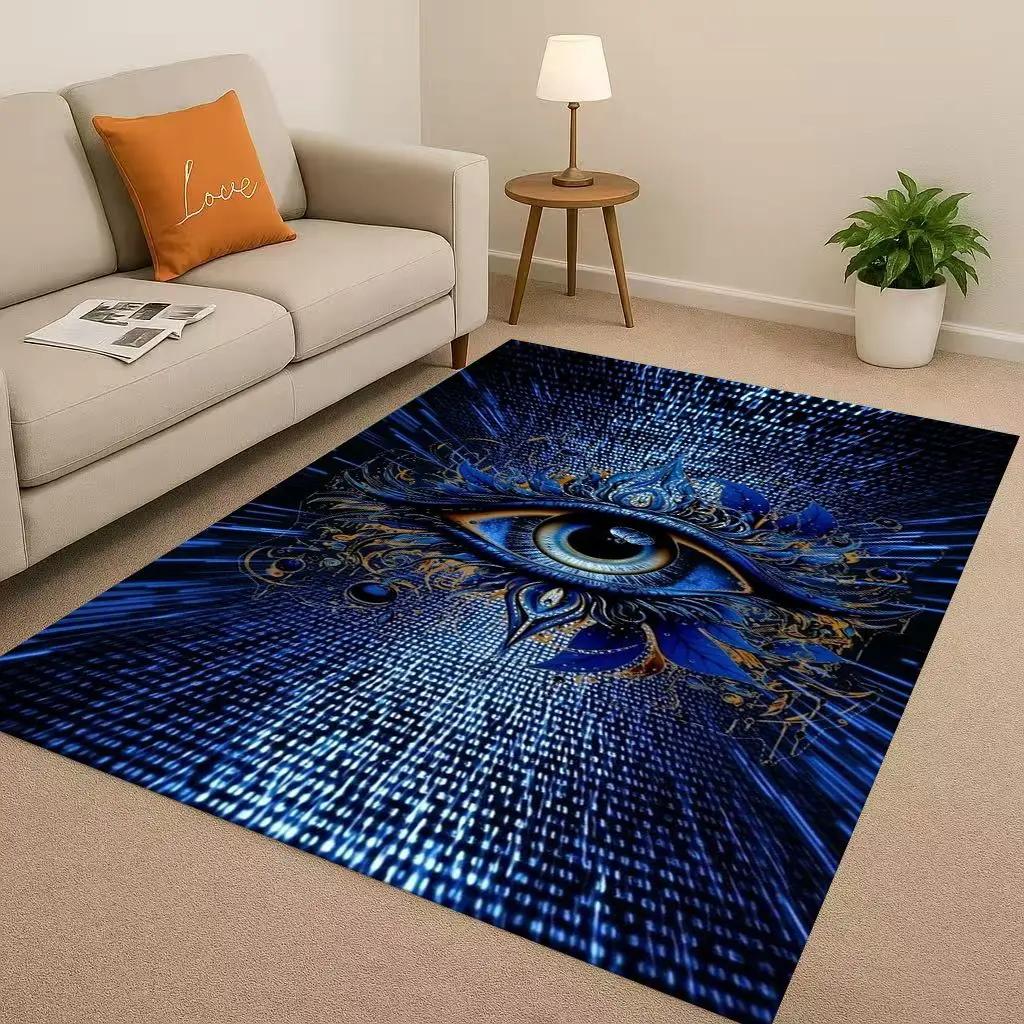

HD Ancient Egypt Pictographic Eye of Horus Living Room Non-Slip Area Rug Soft Carpet for Bedroom Sofa ,Easy Clean Home Doormat 40x60cm( 15x23in )