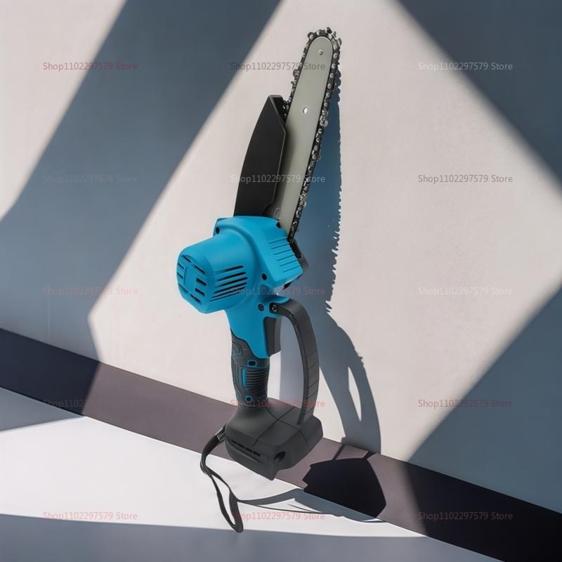 6 Inch Brushless Cordless Electric Chain Saw Portable Tree Branch Cutting Tool 21V Battery Woodworking Garden Logger(No Battery)