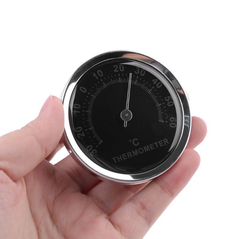 58mm Mini Car Thermometer -30~60℃ Indoor Outdoor Mechanical Thermometer with Double-sided Sticker High Accuracy 94PD