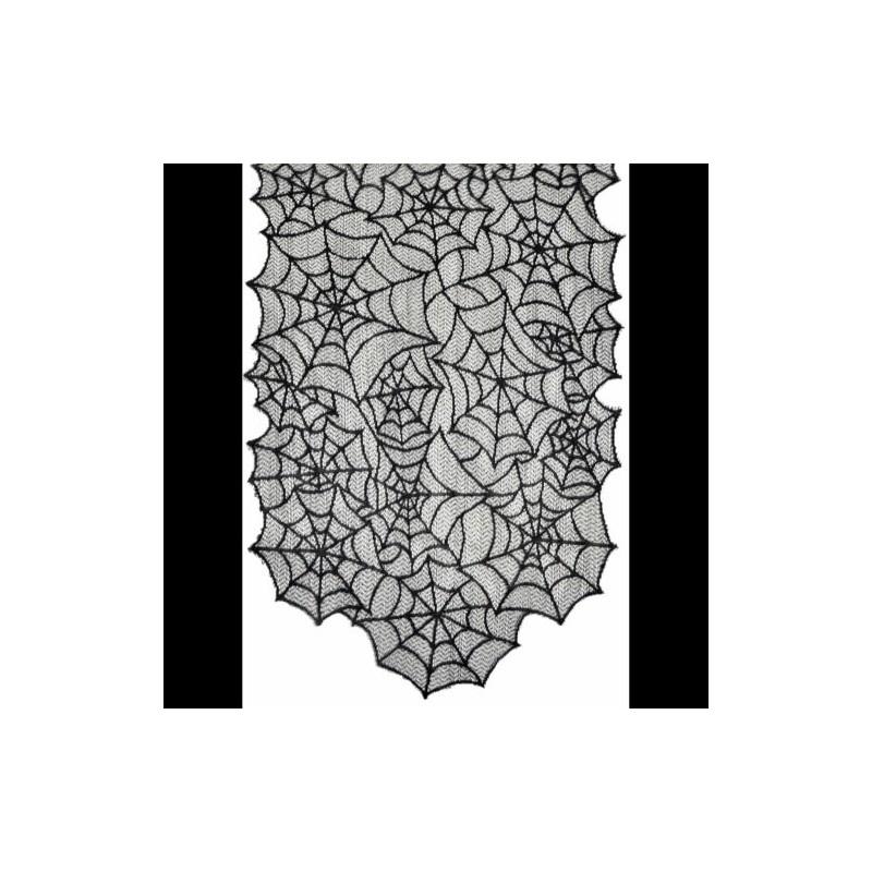 Halloween Spider Round Web Tablecloth Topper Premium Quality Classic Party Decor