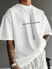 2026 Summer New Style Unisexs Pure Cotton Tshirt with Simple Letter Pattern Printing Casual Fashionable Comfortable and Soft