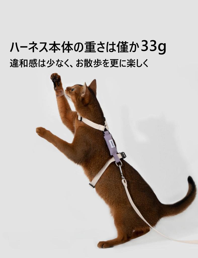 Lucky Friends No Slip Double Lock Cat Harness with Leash Easy to Put on Cat Harness and Leash Set (Olive Gray)