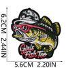 Fishing Theme Embroidery Cloth Sticker Ironing Outdoor Clothing Fishing Gear Bag Catch Pattern Diy Decorative Embroidery Mark Boy
