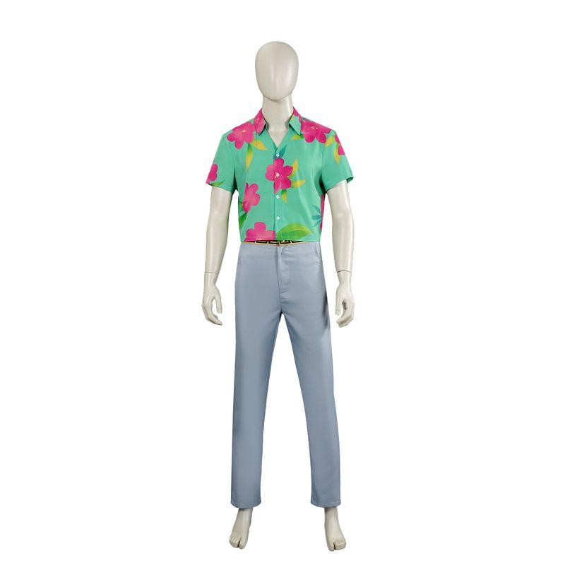 K-Pop Cosplay Costume of the Demon Hunter Girls Group, Shaka Demon Boys Group Green Shirt Set, Anime Character Stage Performance Outfit