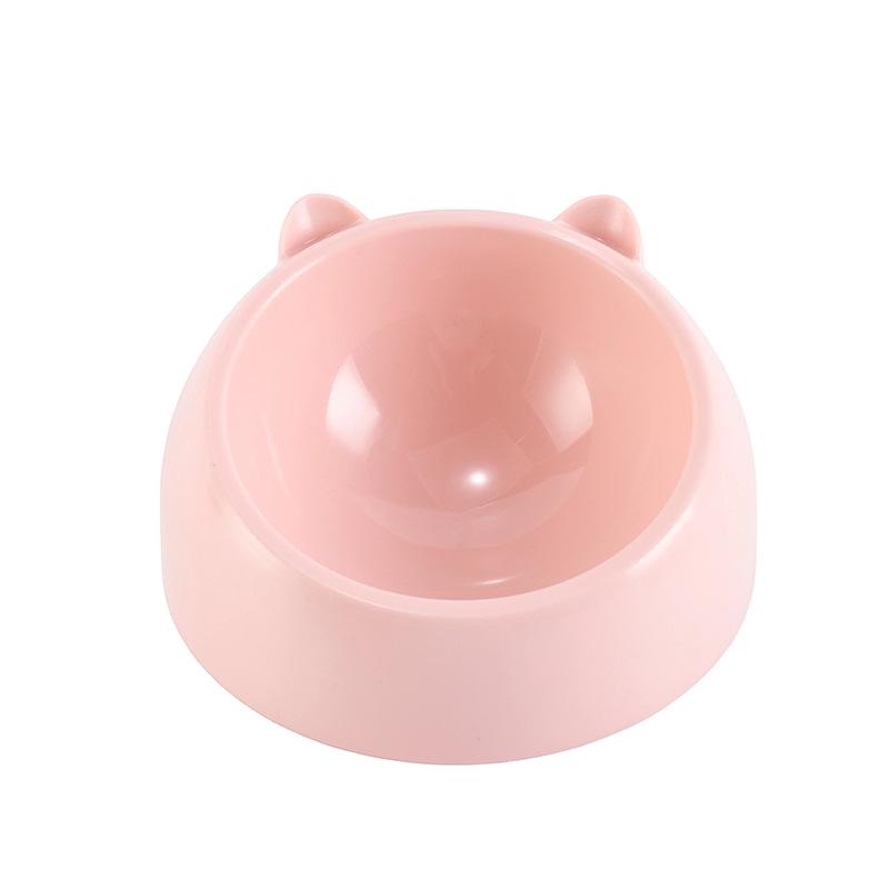Cat & Dog Ceramic Slanted Bowl - Leaning Ear Angle Design, Pet Feeder & Water Bowl