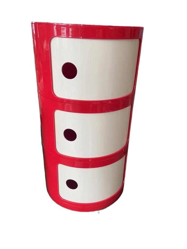 Table de Chevet Ronde Blanche Minimaliste Nordique - Moderne, Meuble Petit et Créatif au Design Simple