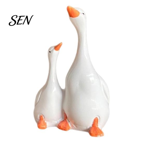 Weatherproof Resin Figures for Fish Tanks Double Duck Figurine, Micro Landscape Ornaments, Waterproof Miniature Animal Creative Desktop Soft