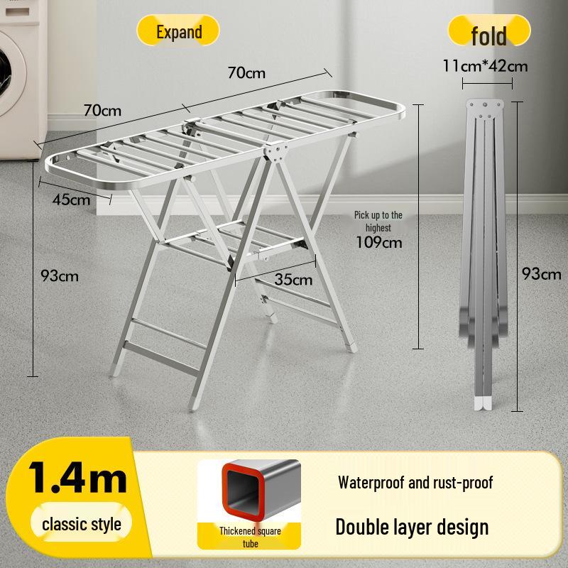 

Yipai Складная напольная сушилка из нержавеющей стали для спальни, балкона, детской одежды и одеял Factory Strength, Brand Endorsement