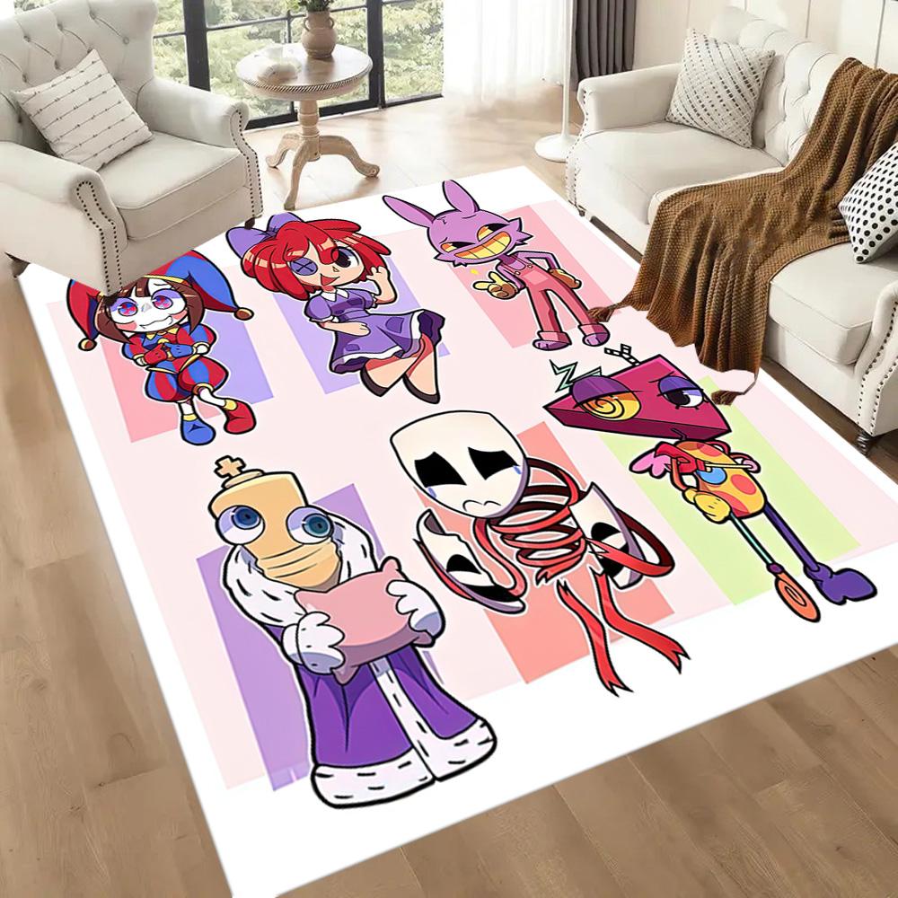 Digital Circus3 Square rugs are a great choice for living rooms, bedrooms, home décor, and as gifts.
