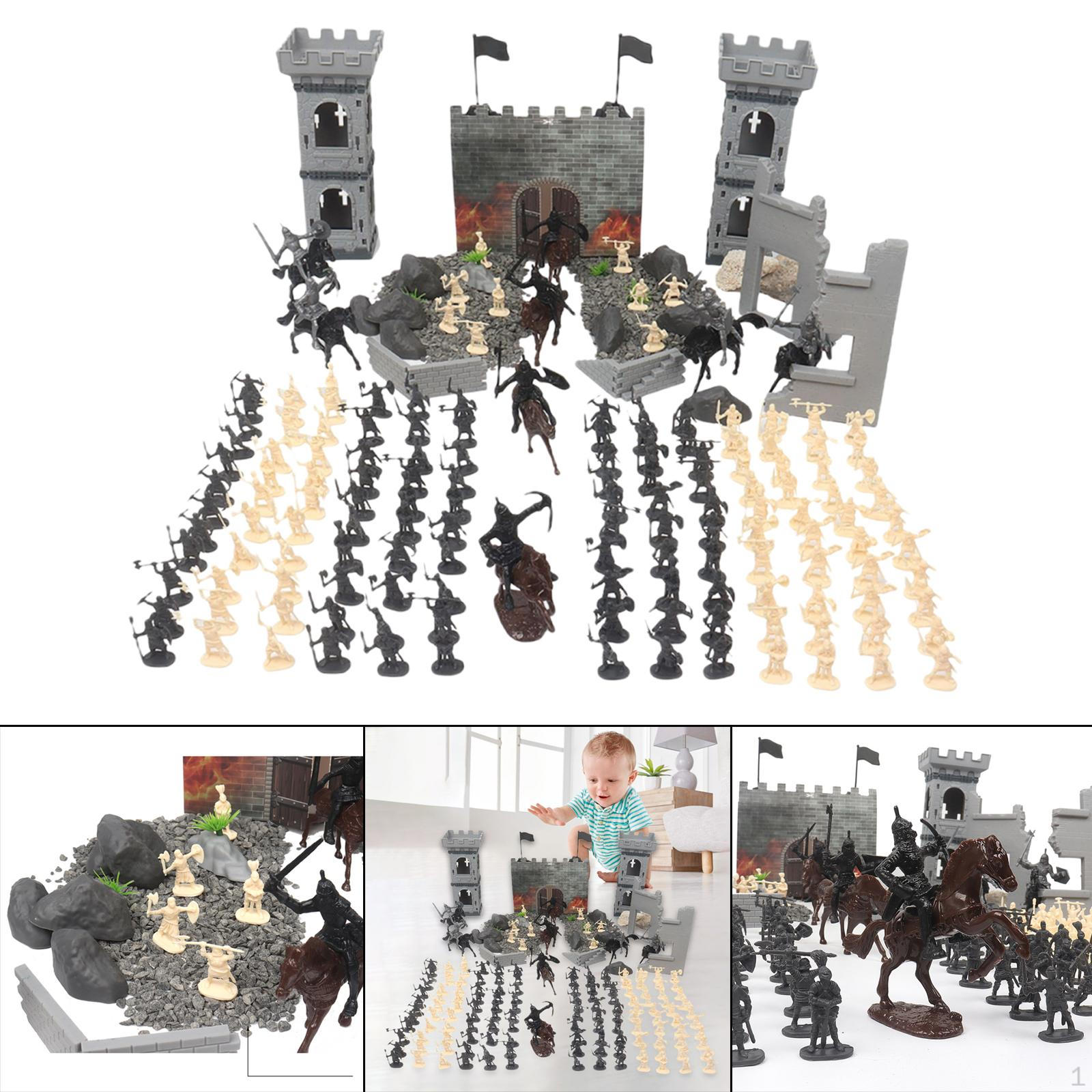

Plastic Soldier Model Set Cavalry Towers Action Figures for Boys Kids Gift