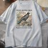 Funny Crows Before Bros Retro T Shirt Women Men Halloween Tshirt Casual Crewneck Short Sleeve Tee Dark Academia Clothing