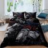 3D printed Mobile Suit Gundam bedding set, printed single duvet cover and pillowcase three-piece set, available in children's