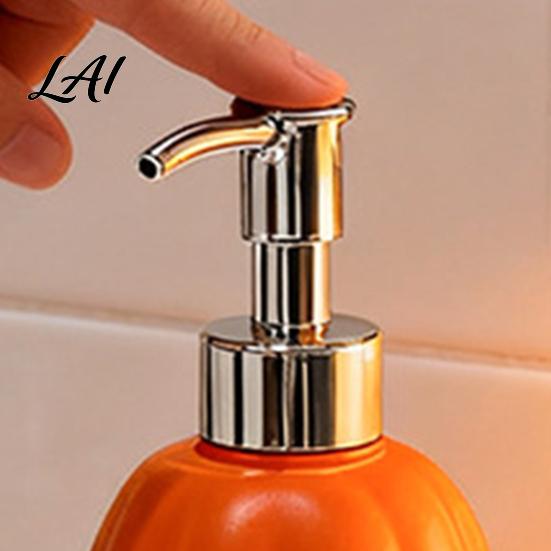 Halloween Party Favors Pumpkin Soap Dispenser Refillable Lotion Liquid Hand Bottle Holiday Pump Durable Vinyl Press Type Dispensing Bottle