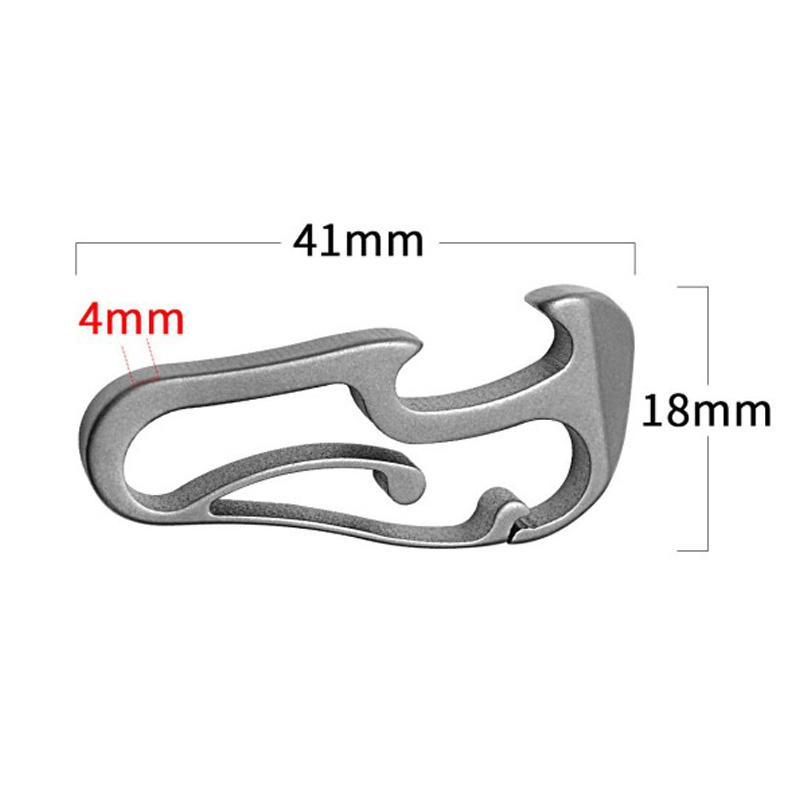 Titanium Alloy Crowbar Multifunction EDC Tools Bottle Opener Pry Bar Outdoor Camping Buckle Car Keychain Gift