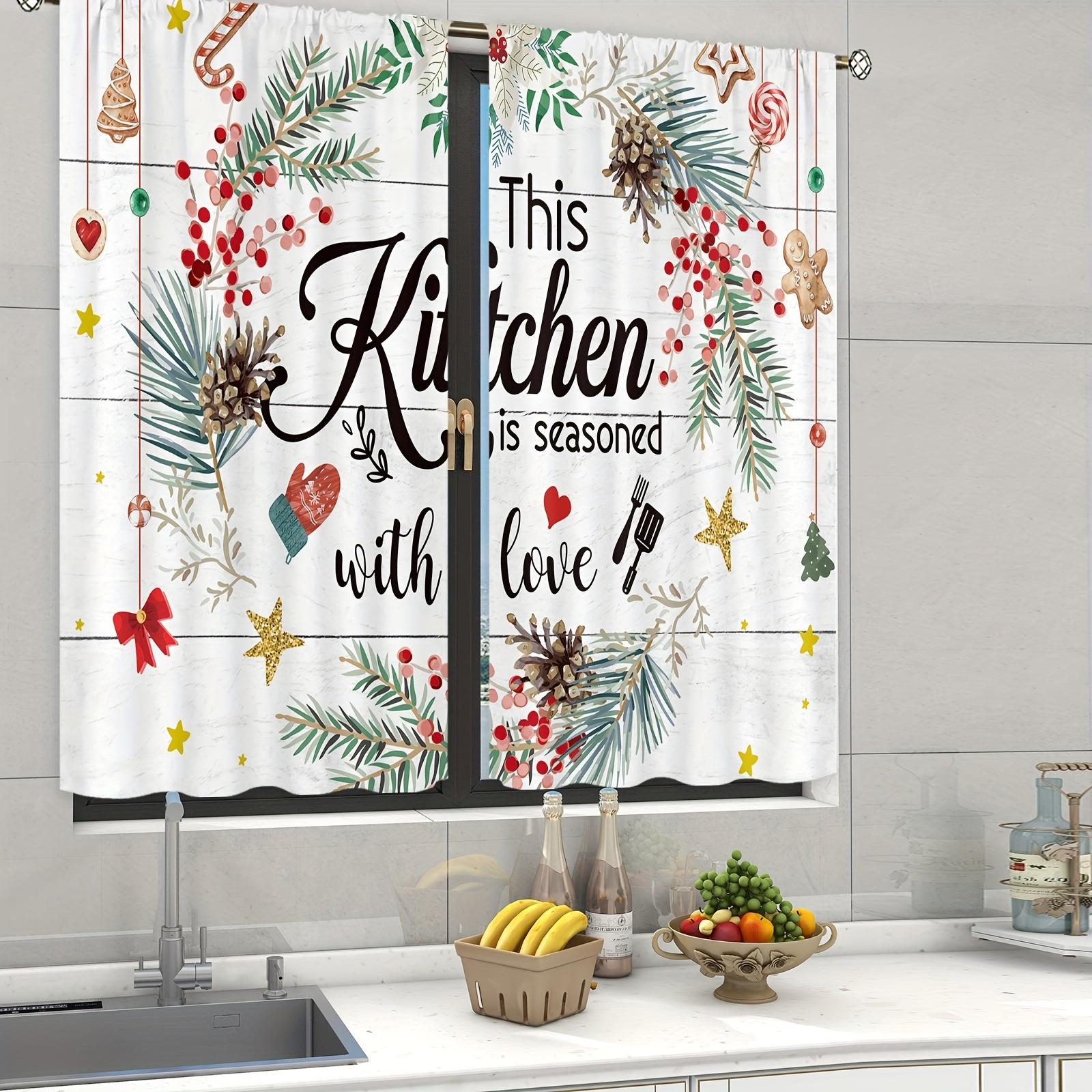 2 Paneele Bauernhof Grau Retro Illustration Vorhänge für Wohnzimmer Schlafzimmer Fensterdekoration Jalousien Fertige Vorhänge Küchenvorhang 100W80H(CM)&Rod Pocket