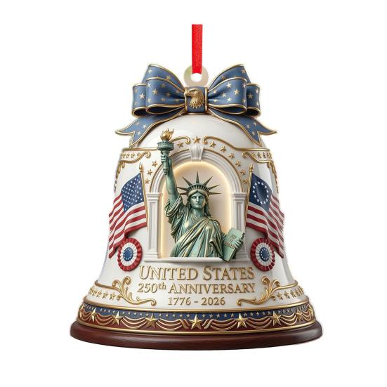 

2D Acrylic America 250th Anniversary Ornament 250 Years Patriotic Hanging Decoration 1776-2026 Commemorative Gifts for 4th of July Independence Day A