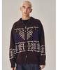 SUPERSUB Skeleton Heart Knit Zip-Up - Brown