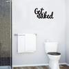Interesting Bathroom Wall Sign Naked Metal Letter Art Unique Farmhouse Decor for Bathroom & Restroom Stylish Wall Decorations