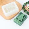 Christmas Embossed Silicone Mold Holiday Candle Silicone Mould For Epoxy Resin Handmade Craft Candle Soap Making Mould