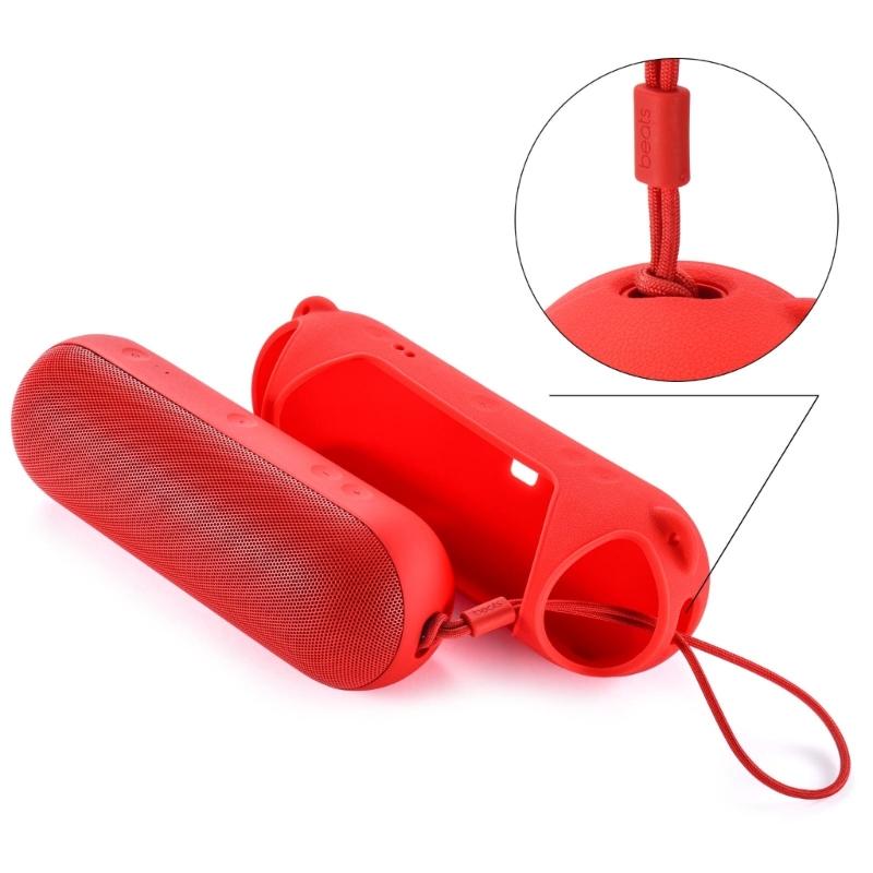 Portable Loudspeaker Silicone Case Protective Cover Skin for Dustproof and Shockproof Sleeve with Strap belt