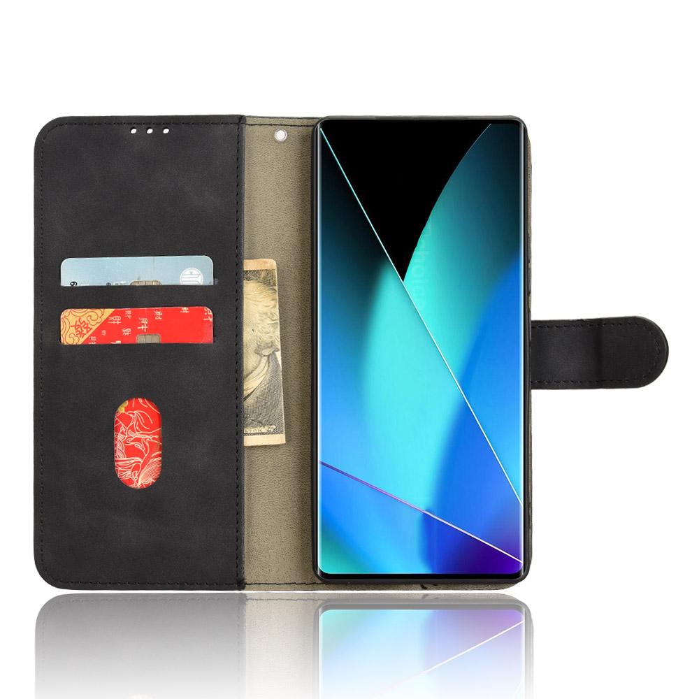 For Infinix Zero 40 4G Leather Case Skin-Feel Anti-Drop Wallet Flip Phone Cover
