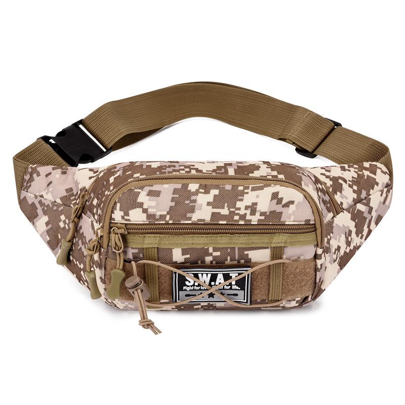 Camouflage Outdoor Mountaineering Fanny Bag Versatile Fashion Trend Shoulder Fanny Bag Running Sports Cycling Messenger Bag Bag