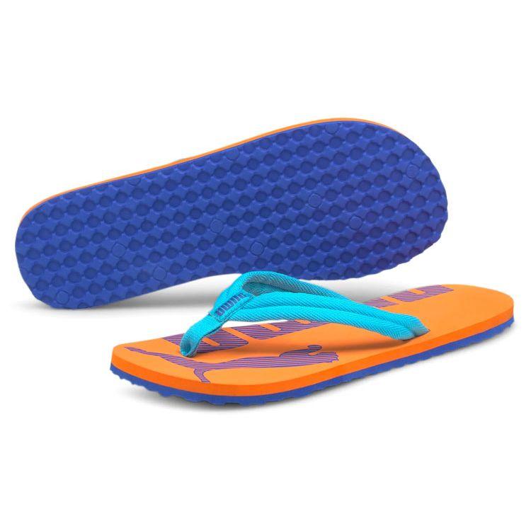 Puma Epic Flip V2 Fashion Simple Rubber Sole Slide Sandals Unisex Footwear Blue Orange 360248-52