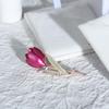 Tulip Brooch: Elegant French Style Corsage for Women's Suit Jackets - Anti-exposure Lapel Pin Jewelry