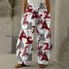 Women Fashion Christmas  Snowmen  Print Casual Loose Pants Plus Size Loose Pants