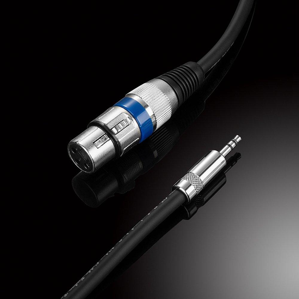 XLR Cable, Microphone Cable, Canon Conversion Cable, 3.5mm Stereo (Male) to XLR (Female) Headphone Audio Cable, XLR Connector 3-Pin Extension Cable
