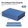 Magnetic Close Card Organizer Linen Fabric Fabric Box Document Holder  For Jewelry Storage