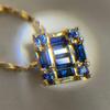 Used bellesiora Blue Sapphire Square Necklace