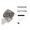 10Pcs Square Buttons Versatile Clothes Jacket Sweater Cardigan Special-Shaped Buttons High-End Beautiful Exquisite Metal Buttons