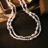 Natural Pearl Double Circle Long Necklace Luxurious Handmade Design Classic Necklace for Banquet Wedding Women's Jewelry GN0868